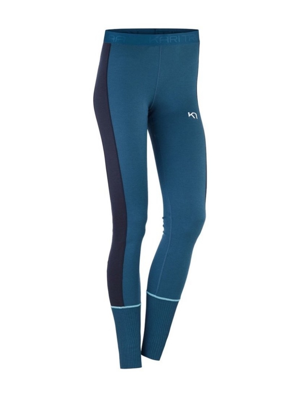 Kari Traa || Perle Base Layer Bottoms Pants Wool Blend Ski Snowboard Blue XL